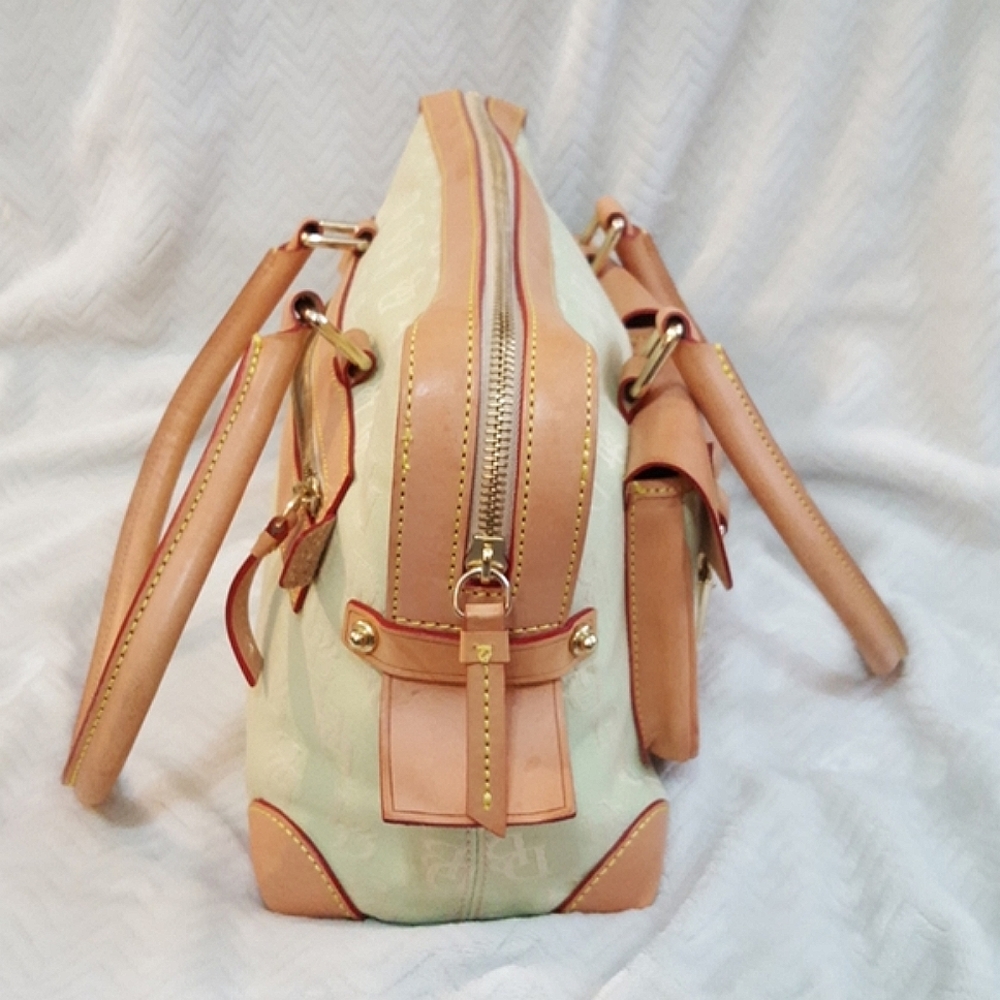 Vintage Dooney & Bourke Double Pocket Tote Bag Satchel Purse - Picture 9 of 16